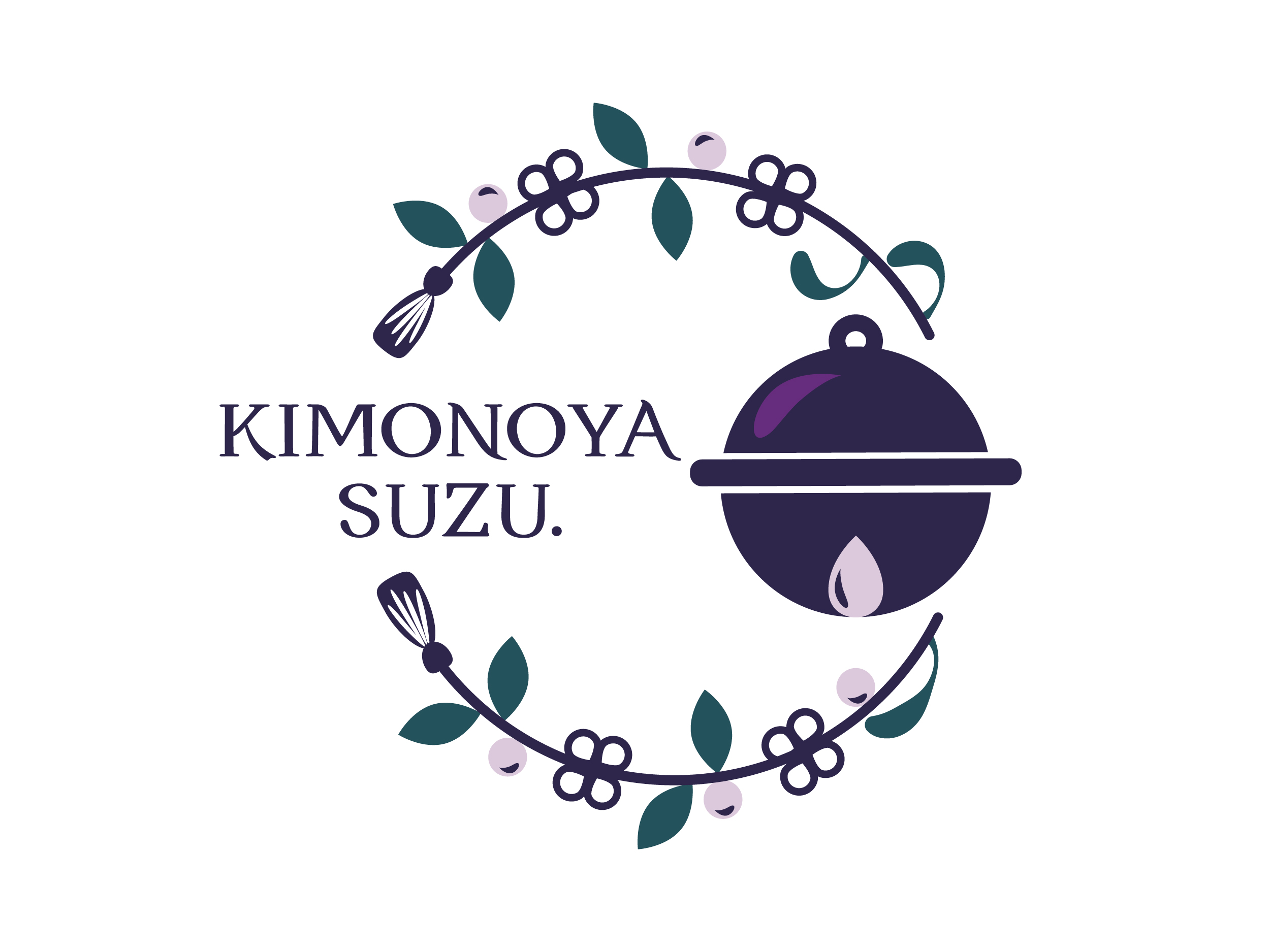 KIMONOYA SUZU. ロゴモックアップ