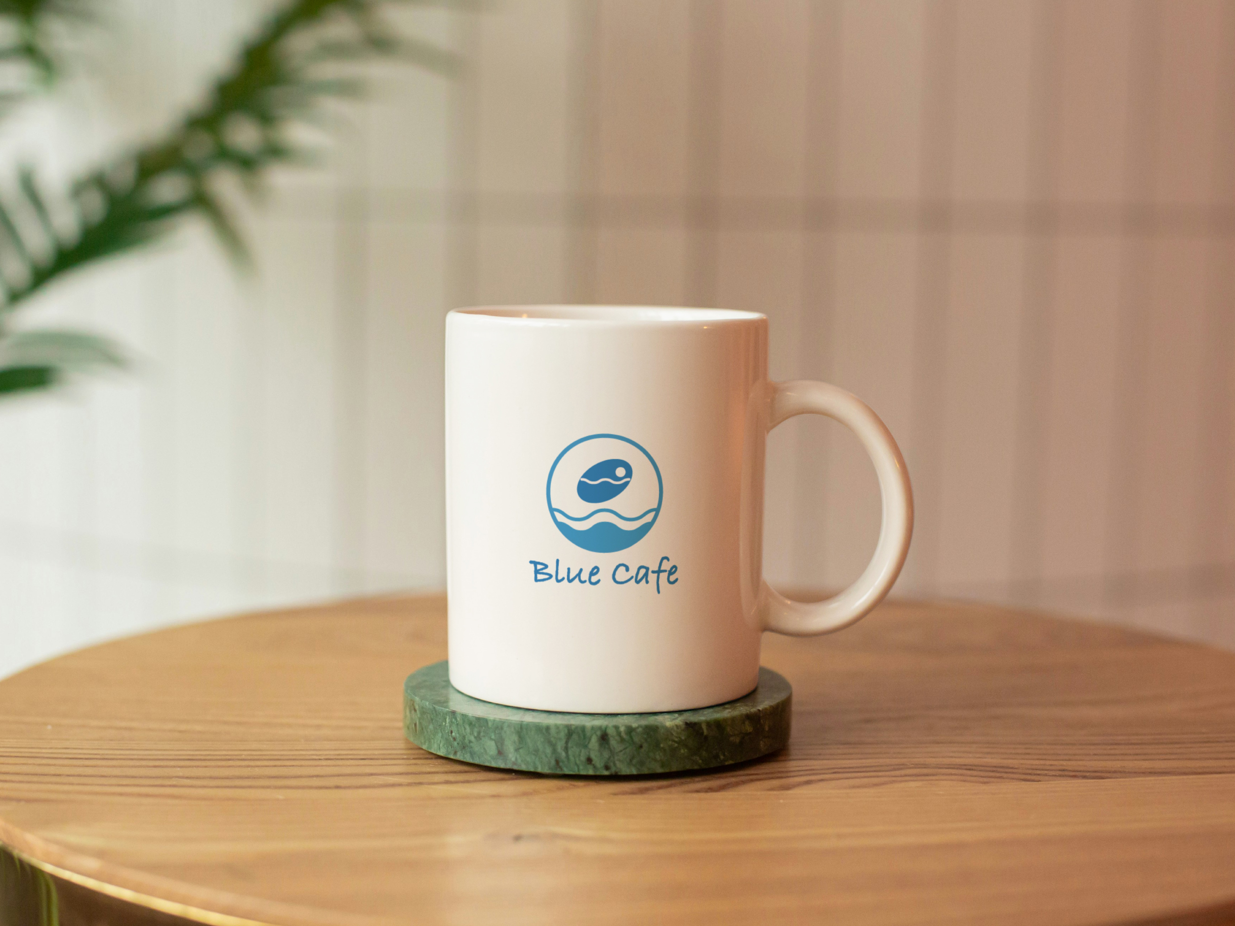 Blue Cafe ロゴ・ショップカード